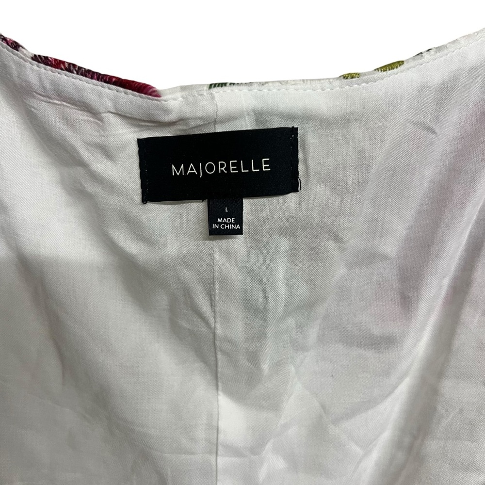 Majorelle Mackenzie Floral Rose Puff Sleeve Belted Mini Dress Bloggers Fave - Picture 7 of 8